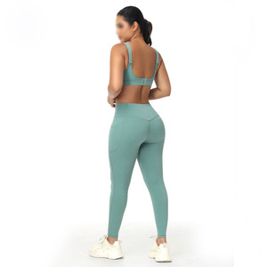 Conjunto Deportivo de Leggings de Cintura Alta y Sujetador Deportivo, Ajuste Delgado, Alta Calidad, Transpirable, Ligero, Máximo Confort, Rendimiento en el Gimnasio - Product Image 5