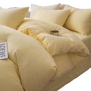 Juego de ropa de cama comercial de lujo 100% sábanas de algodón orgánico juego de cuatro piezas de alta calidad y diseño simple artículo popular de Vietnam - Product Image 1