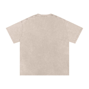 Oversized Men's 100% Cotton Plain Dyed Short Sleeve T-Shirt O-Neck Casual Jersey Fit Solid Color Men Oversized Acid Wash Shirt - Product Image 2