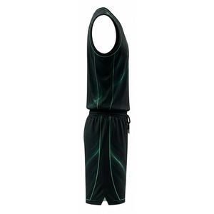 Ensemble de maillots de basket personnalisés blancs à imprimé géométrique, col en V, sans manches, anti-humidité, uniforme unisexe pour adultes, vente en gros, tendance - Product Image 5
