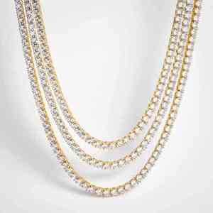 Luxury Unisex 14K <b>Solid</b> Gold Lab Grown Diamond <b>Bracelet</b> with Claw Setting Round Brilliant Cut for Everyday Wear - Product Image 3