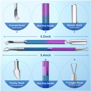 Cuticle Pusher <b>Tool</b> Professional Nail Care Instrument For Removing Dead Skin And Pushing Cuticles <b>Back</b> - Product Image 4