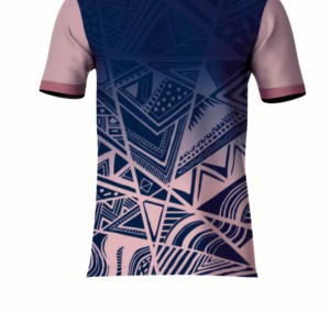 T-shirt de sport en jersey 100 % polyester 180 g à imprimé géométrique intégral, sublimation, anti-humidité - Product Image 5