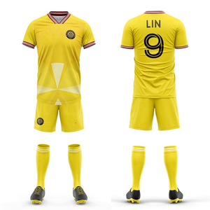 Uniformes de Fútbol de Manga Corta al por Mayor, Profesionales, Transpirables, de Secado Rápido, Ecológicos, 100% Poliéster, OEM, Alta Calidad, Deportivos - Product Image 3