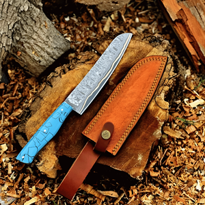 มีดครัวดามัสกัสทองแดงคุณภาพสูงพร้อมด้ามไม้ – มีดสำหรับร้านอาหาร ขายส่ง มีดครัว VG10 แบบกำหนดเอง ผู้จัดจำหน่ายในสหรัฐอเมริกาและยุโรป - Product Image 1