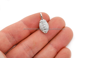 Collares de joyería fina de oro macizo de 10K con diseño de balón de fútbol personalizado, estilo hip hop, con diamantes de moissanita, ideales para regalos. - Product Image 4