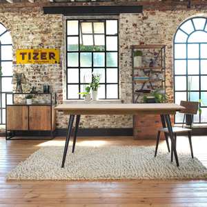 Table à manger Vandana Solace Nova en bois de manguier avec extensions - Product Image 1