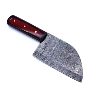 Cuchillo de Chef Burraq OEM Hecho a Mano, de Acero de Damasco de Grado Industrial, Multifuncional, con Patrón Trenzado, Funda de Cuero, para Uso en la Cocina - Product Image 3
