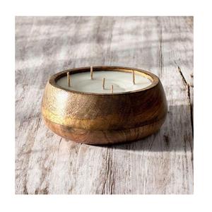 Portavelas Personalizado Estilo Madera Rústica para Decoración del Hogar, Recipiente de Cemento para Velas - Product Image 1