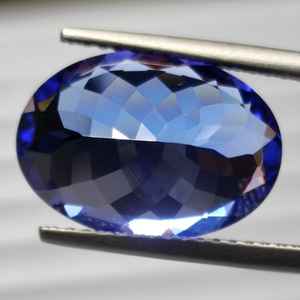 Pierre précieuse semi-précieuse naturelle Tanzanite de 5,59 carats, 10x14 mm, taille ovale, qualité 3A, pureté loupe, pour bijoux de haute qualité - Product Image 3