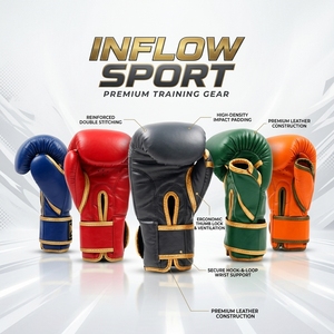Guantes de Boxeo Sanda de Microfibra Azul con Correa de Muñeca con Cierre de Gancho y Bucle, Protección UV, Equipo de Entrenamiento para Adultos - Product Image 6