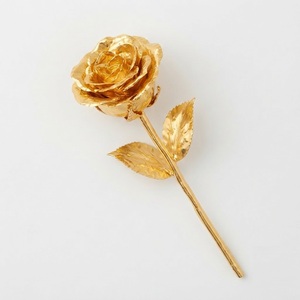 Rosa Bañada en Oro de 24k al por Mayor, Flor Natural Preservada, Rosa Dorada Hecha a Mano con Caja de Regalo de Lujo para Venta Caliente - Product Image 2