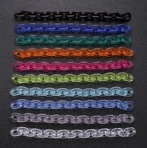 Nouvelle Chaîne à Maillons Ovales en Résine Transparente, Connecteur Dégradé Coloré DIY pour Décoration de Fête, Artisanat Tendance à Suspendre pour la Maison - Product Image 6