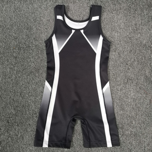 Wholesale Black Sweat Wrestling <b>Singlets</b> for <b>Men</b> Custom Breathable Sportswear Durable - Product Image 1