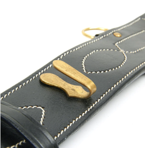 Ceinture en cuir style Sam Browne avec bandoulière, ceinture formelle noire pour cérémonie - Product Image 5