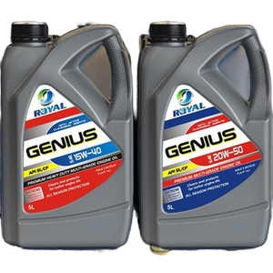 Lubricante Automotriz ROYAL GENIUS SAE 20W50 y SAE 15W40 API SL/CF con Composición de Aceite Base General - Product Image 1