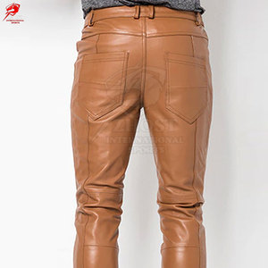 กางเกงหนังผู้ชายสไตล์คลาสสิก ดีไซน์ทันสมัย วัสดุทนทาน สวมใส่สบาย เหมาะสำหรับผู้ชายวัยผู้ใหญ่ - Product Image 6