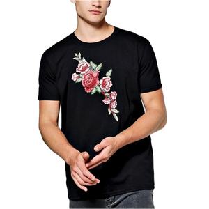 T-shirt en coton gaufré de haute qualité T-shirt surdimensionné uni col en O pour hommes T-shirt avec logo d'impression en relief brodé personnalisé pour hommes - Product Image 2