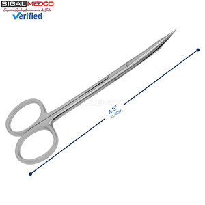 Tijeras de Tenotomía Steven 4.5 Curvas Plateadas O.R. Instrumentos Quirúrgicos Manuales de Acero Alemán de Primera Calidad, Súper Afilados, Certificados CE - Product Image 3