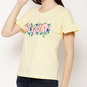 2026 Pakistan Factory Direct High Quality Breathable Women's Embroidery Print T-Shirts Summer 100% Cotton Slim Fit Eco-Friendly - Product Image 2