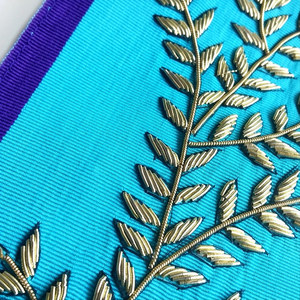Collar de Maestro Venerable Rito G de Memphis-Misraim, bordado a mano con hilo de oro, 224 Laurel and Rays - Product Image 3