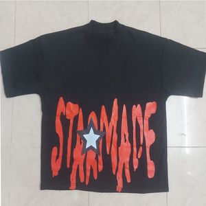 Custom 310g Heavy Weight Shorts Sleeve Loose t Shirts <b>for</b> <b>Men</b> and Women Boxy <b>Cropped</b> Fit Digital Printed Logo Front - Product Image 6