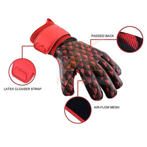 Gants de gardien de but antidérapants en cuir de haute qualité, imperméables, pour la sécurité sportive, matériau durable, best-seller, unisexe - Product Image 2