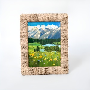 Sea grass photo <b>frame</b> natural seagrass <b>picture</b> <b>frames</b> <b>vintage</b> statement piece for home display - Product Image 5