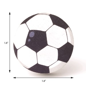 Handmade Modern Pine Wood Cabinet Football Black White Drawer <b>Knobs</b> <b>Dresser</b> Door Handles Cupboard Pulls Kitchen - Product Image 2
