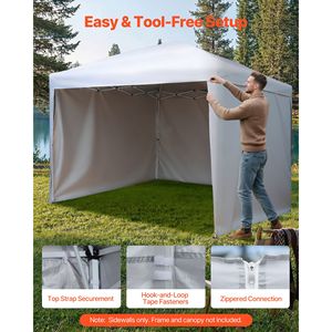 Waterproof 10 X 10 ft Pop up <b>Canopy</b> <b>Tent</b> with Sunlight Protection Layer <b>Canopy</b> Sidewalls Accessories - Product Image 6