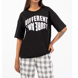 New Fashion Short Sleeves Breathable Neck <b>Women</b> T <b>Shirts</b> High Quality Eco-Friendly Canvas Fabric Print Customized Logo Summer - Product Image 1