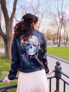 Veste Crâne de Mariée, Manteau Gothique de Mariée Personnalisé, Vêtement d'extérieur Unique pour Mariage - Product Image 3
