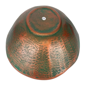 Bol rond décoratif en bronze rustique, 10 pouces (Bronze), fait main, en cuivre avec patine verte, bol décoratif vintage - Product Image 6