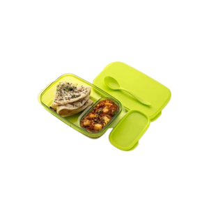 Lonchera para Adultos Apta para Microondas, Lonchera Bento Grande de 3 Compartimentos con Tenedor y Cuchara, Contenedor Hermético de Grado Alimenticio para Preparación de Comidas para el Trabajo - Product Image 1