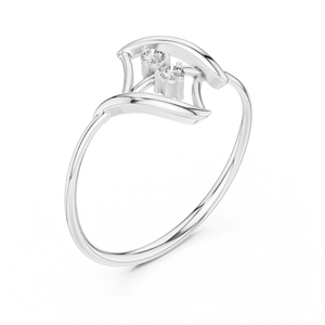 Anillo de Diamantes de Oro Sólido de 14k para Mujer, Corte Brillante Redondo, Anillo de Compromiso Clásico, Apilable, Diseño Minimalista, para Regalo - Product Image 5