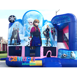 <span class=keywords><strong>Frozen</strong></span> 5 en <span class=keywords><strong>1</strong></span> Bounce House Combo Alquiler y tobogán Jumping Castle para niños Inflable <span class=keywords><strong>Frozen</strong></span> Combo - Product Image 3