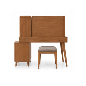 Solid Wood <b>Dressing</b> <b>Table</b> with <b>Mirror</b> and Storage Cabinet Bedroom Vanity Desk Makeup <b>Table</b> Home Furniture Custom Design - Product Image 4