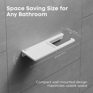 Porte-mouchoirs élégant avec étagère intégrée pour téléphone portable, fixation murale, accessoire de salle de bain professionnel pour hôtels et commerces - Product Image 4