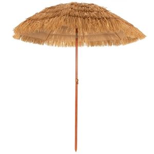 Ombrellone da Spiaggia Tiki in Paglia Portatile Regolabile in Altezza 6,5 Piedi - Product Image 4