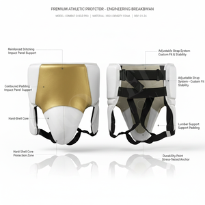 LOW MOQ High Quality Leather Groin Guard Protector for Men Martial Arts Boxing MMA Taekwondo OEM Kickboxing Karate Groin Pads - Product Image 2