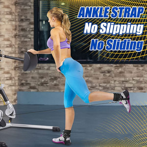 Adjustable Black <b>Ankle</b> Guards with Metal Rings Hook and Loop Closure for Fitness <b>Support</b> Unisex Adult Protection - Product Image 4