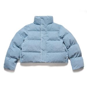 Chaqueta acolchada Vintage Unisex, cómoda, 100% algodón, cuello levantado, cremalleras de longitud corta, chaqueta tejida de estilo callejero para hombres - Product Image 1