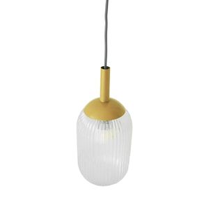 Lampe suspendue Gemma 110 120V en or et transparent, pièce unique, lustre ou lampe suspendue - Product Image 4
