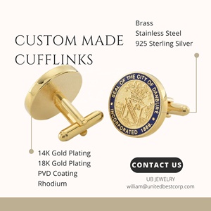 2025 Unisex Trendy Stainless Steel <b>Cufflinks</b> Custom Made Personalized Jewelry with Bezel Setting Inlay Fashion Pendants & Charms - Product Image 2