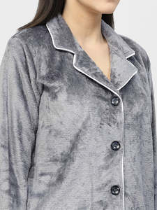 Combinaisons de nuit en polaire polyester respirantes à manches longues pour femmes - Product Image 3