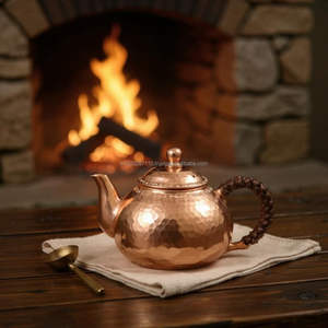 Cultural copper <b>kettle</b> for ethnic kitchen decor tea <b>boiling</b> heritage stovetop design premium home dining collection - Product Image 3