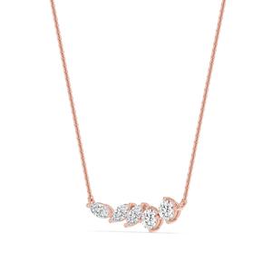 Colgante de oro blanco de 10 quilates para mujer con diamante marquise cultivado en laboratorio de 1.09 CTW, joyería fina como accesorio para celebraciones de boda - Product Image 4