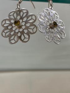 German <b>Silver</b> <b>Drop</b> <b>Earrings</b> Trendy Women's A High Quality Jewelry <b>Silver</b> Pear Cut Natural Gemstone Citrine Classic Handmade - Product Image 1