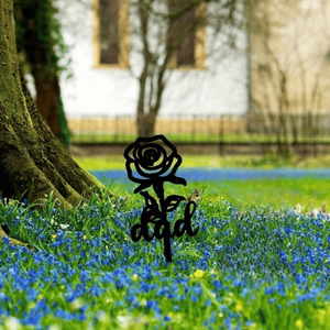 CIFbuy Elegante Pietra Decorativa Impermeabile a Forma di Rosa per Giardino, Lapide Commemorativa, Picchetto Decorativo per Cimitero, Servizio TikTok per Temu - Product Image 3