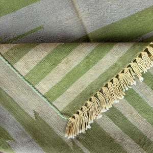 Tapis Dhurrie en coton vert fait à la main Design artistique pour cuisine et chambre à coucher Ensemble 035 Tapis et ensembles - Product Image 6